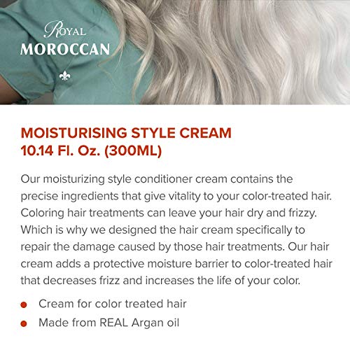 Style Cream For Frizzy Hair Control And Color Treated Hair | Style Defining Cream | Moisturizing Style Conditioner Cream | Hair Styling Cream | Royal Moroccan Argan Oil Hair Products | (300 Ml 10.14 ) #TOP1