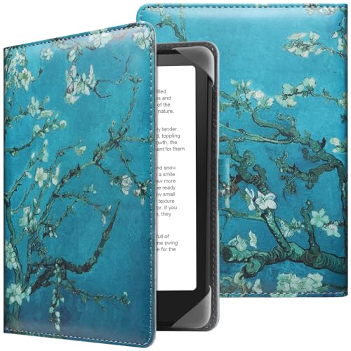 HoYiXi Étui Universel pour 6-6.8'' Pocketbook/Tolino/Sony E-Book Reader 6.8" Kindle Paperwhite/6" Nouveau Kindle 2022 & 2019/Kobo Clara HD/Kobo Clara 2E Coque Housse,Fleur – vue 8