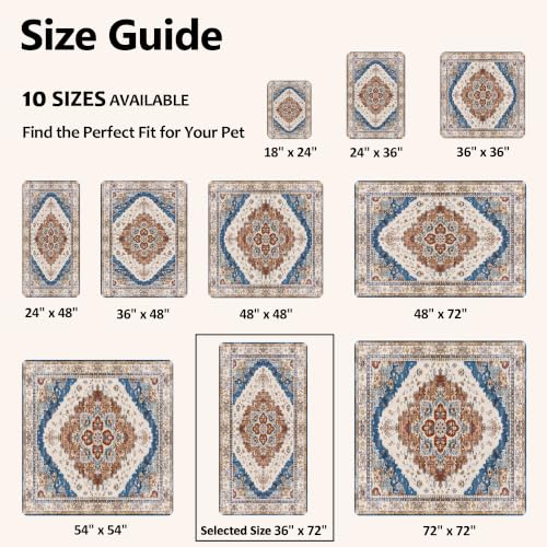 Image of Washable Pee Pads for Dogs, Reusable Puppy Potty Training Pads, Ultra-Absorbent Thick Waterproof Leak-Proof Non-Slip Pads & Mat for Crate, Playpen, Floor, Whelping & Housebreaking , 2 Pack 36 inchx72 inch
