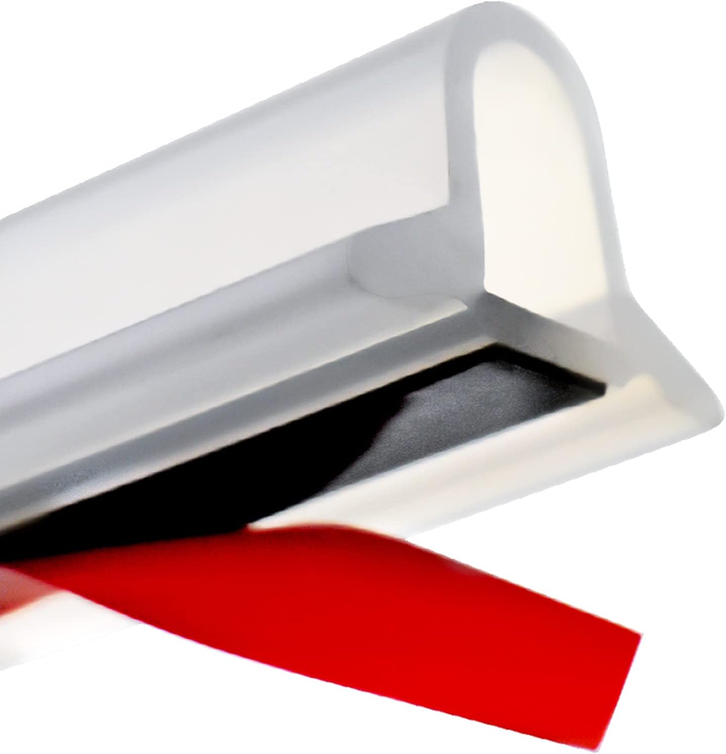 75 Inch Collapsible Shower Threshold Water Dam, Ideal for Wheelchair Accessible Shower Barrier Water Stopper Retention System Dry and Wet Separation for ADA Shower Bathroom (Translucent)