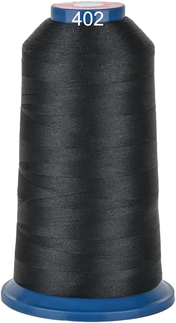 Polyester Embroidery Thread 4000M(4374Y) 40WT Thread for Commercial Multi Needles and Single Needle Embroidery Machine Black 0402