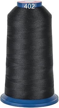Polyester Embroidery Thread 4000M4374Y 40WT Thread for Commercial Multi Needles and Single Needle Embroidery Machine Black 0402