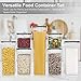 PANTRYSTAR Airtight Food Storage Containers with Lids, 7 PCS BPA Free Kitchen Canisters for Spaghetti, Pasta, Dry Food, Flour and Sugar, Plastic Canisters for Pantry Organization and Storage