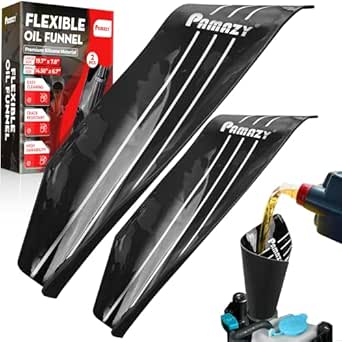 Flexible Silicone Funnel – Foldable Oil Drain Funnel, Leak-Free, Easy To Clean, For Oil Changes & Fluids