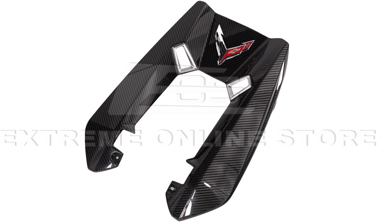 Replacement for 2023-Present Chevrolet Corvette C8 Z06 Coupe Models | GM Factory Style Dry PrePreg Carbon Fiber Rear Engine Trim LT6 Valve Vent Cover (Black Carbon Fiber)