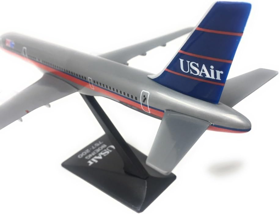 Flight Miniatures USAir (89-97) 757-200 1:200 Scale - Plastic Snap-Fit Model Airplane - Collectible Replica of USAir Airlines Aircraft - Part# ABO-75720H-015