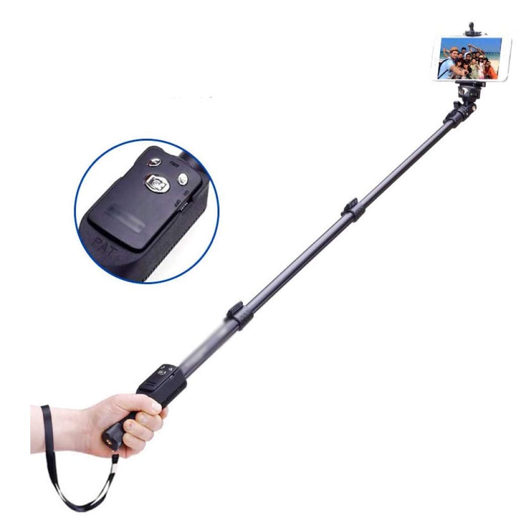 Treppiede con Piedini, Selfie Stick, treppiede Estensibile, Selfie Stick per Telefono con Telecomando Integrato e Mini treppiede Staccabile, Supporto per Fotocamera remota