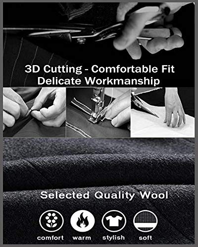 APTRO Mens Coats Thick Wool Coats Winter Jacket Long Elegant Outwear Slim Fit Trench Coat 1817 Grey M steampunk buy now online