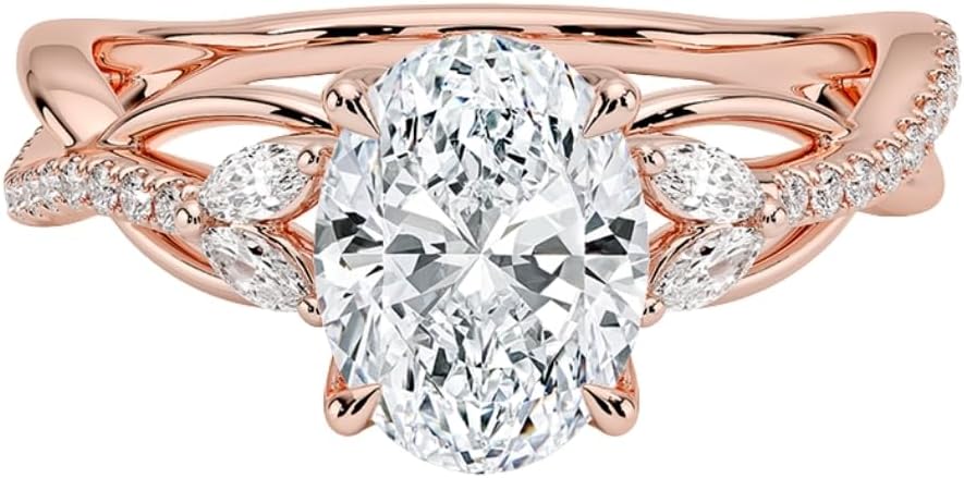 1-5 Carat Oval Cut Lab Grown Diamond Engagement Ring For Women | IGI CERTIFIED E-F Color, VVS2 Clarity