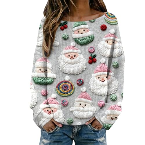 Jersey de punto festivo para días acogedores, blusa túnica de manga larga informal