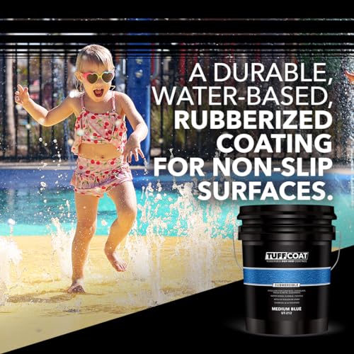 Tuff Coat UT-212 Medium Blue - 5 Gallon: Submersible, Water-Based, Rubberized Non-Skid Coating