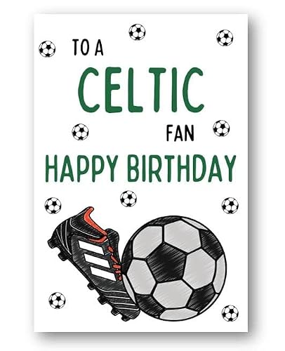 Image of Second Ave Celtic Football Fan Adult Children's Kids Birthday Greetings Card