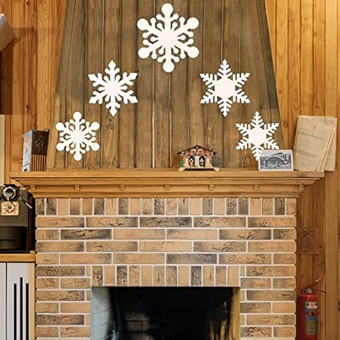 BVLFOOK Metal Snowflakes Wall Art Decor Cover
