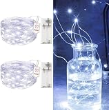 2 Stück LED Lichterkette mit Timer, 2M 20LEDs Batteriebetrieben...