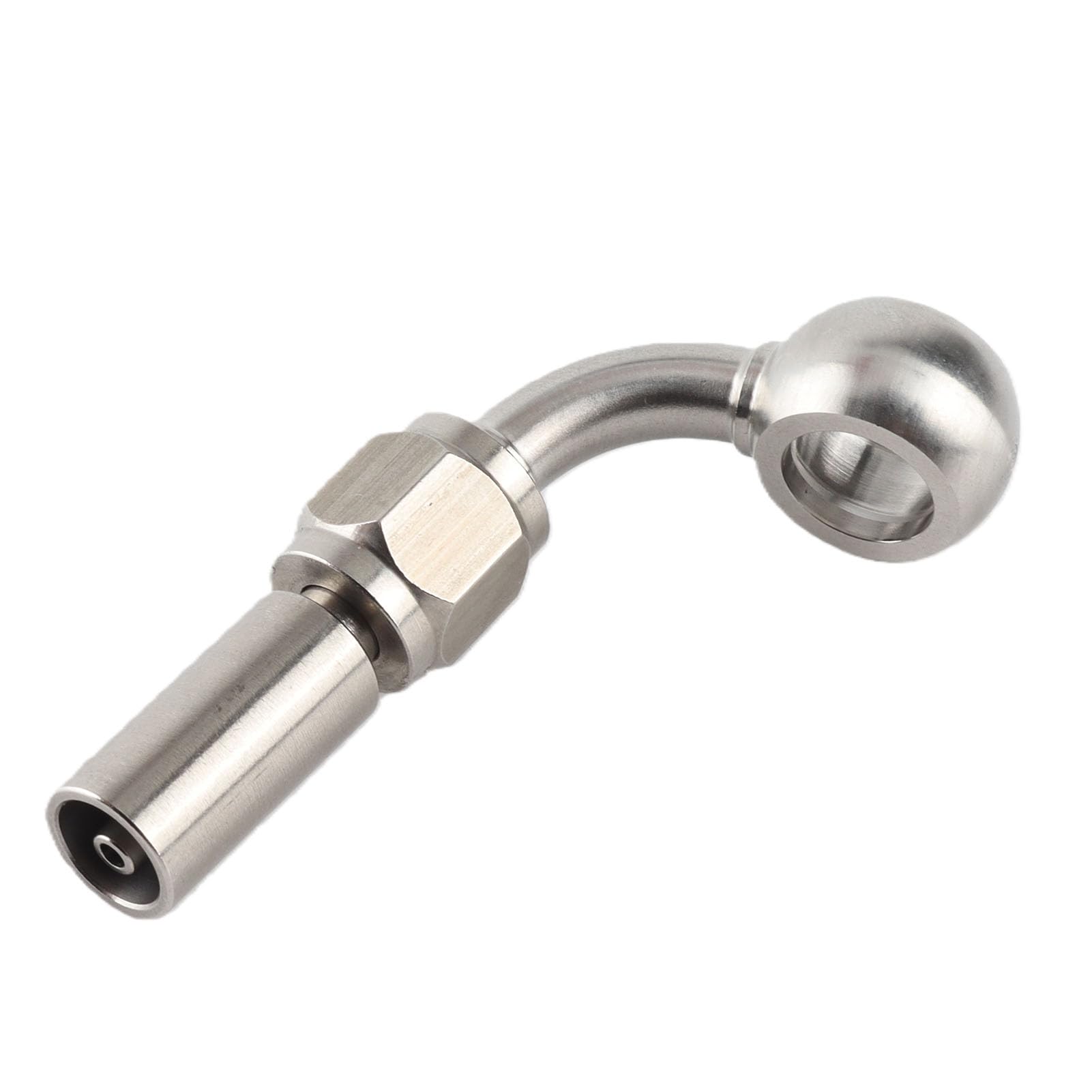 Adattatore per Tubo dell'Olio del Freno del Motociclo, 4 Pezzi 75 Gradi M10 in Acciaio Inossidabile - Sostituzione Raccordo Banjo per Parti del Freno/Frizione/Linea