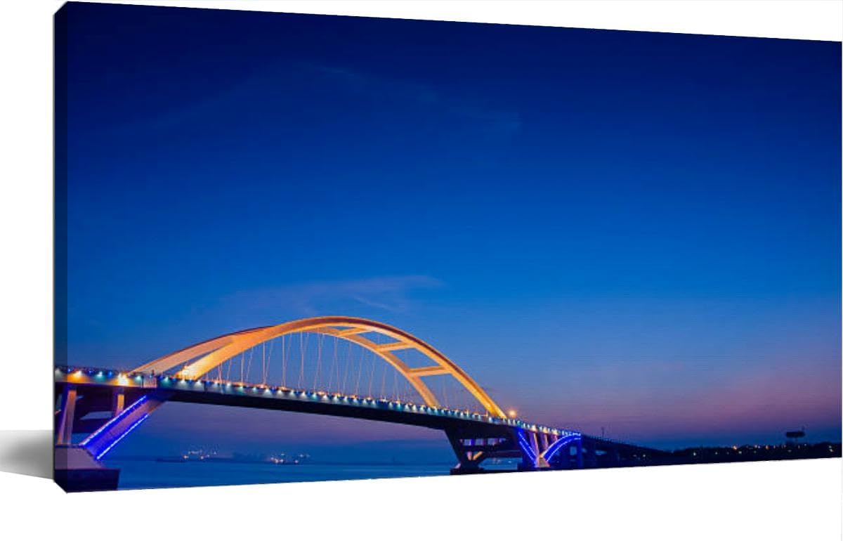 TOOUTEREA 20x40 Frame Large Canvas Painting Wall Art Gapstow Bridge Central Park Wall Decor for Living Room Bedroom Kitchen Bathroom Office Artwork Home Decor