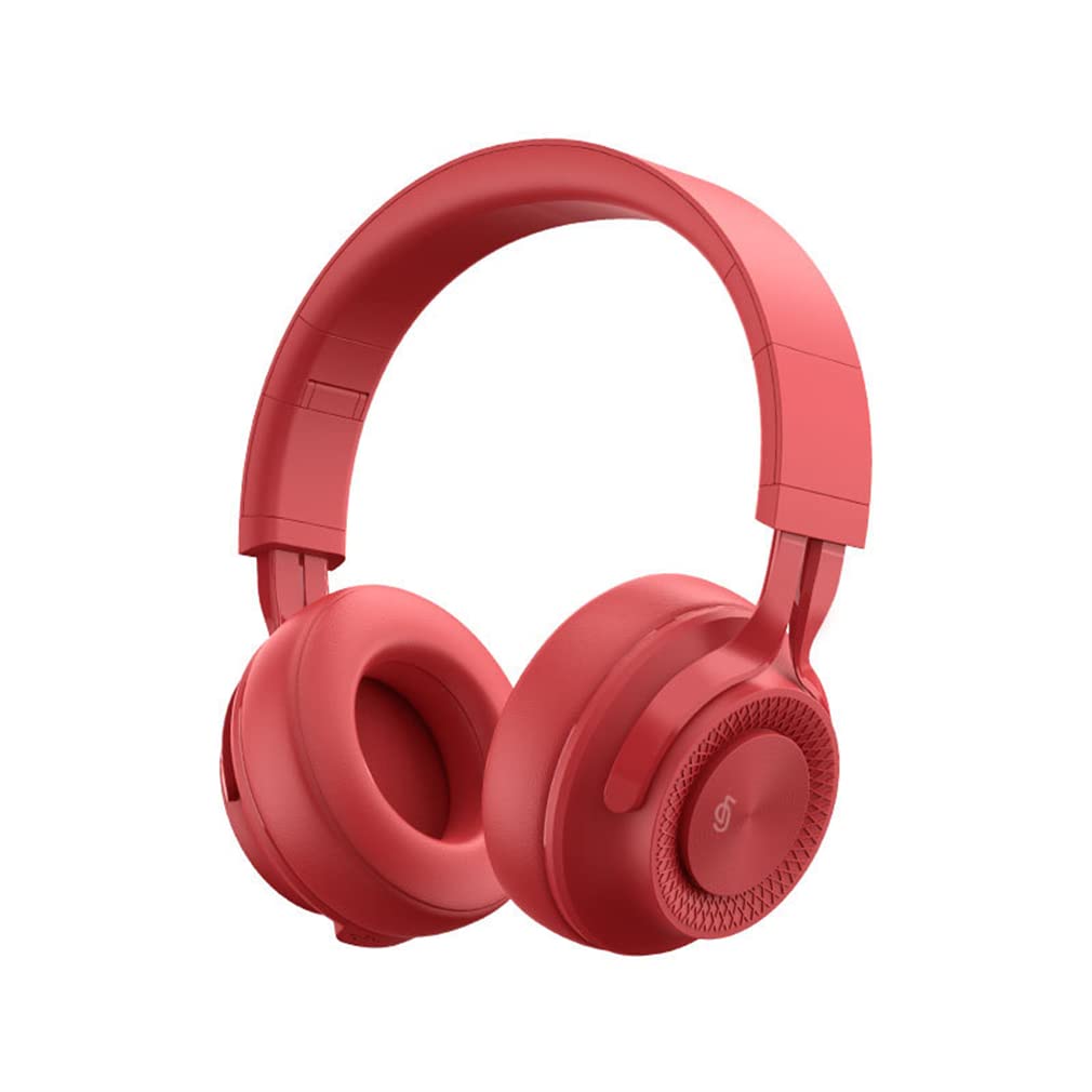 NONCHI Słuchawki Bluetooth nad-e-e-e-E-E-E-E-EMPTHONY, 60H Bezprzewodowe słuchawki z mikrofonem, niskie opóźnienie, głębokie bas, składany zestaw słuchawkowy HiFi, do laptopa/komputera/telewizora,Red