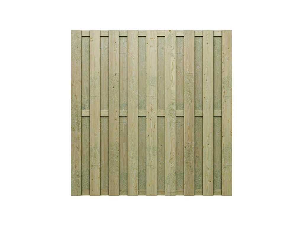 Sichtschutzzaun|Gartenzaun|Bretterzaun|DIY Bausatz ohne Schrauben|kesseldruckimprägniert|wetterfest|Nadelholz Kiefer|180x180x4,5cm Grün
