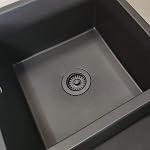 GZILA Dépose de déchets Strainer et bouchon avec plaque d'élimination décorative en noir, Fit 3.5 Trou d'évacuation standard de pouce