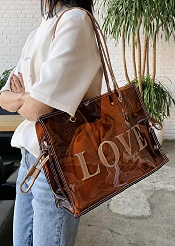 Bolso Tote Transparente Grande de Mujer miniatura 3