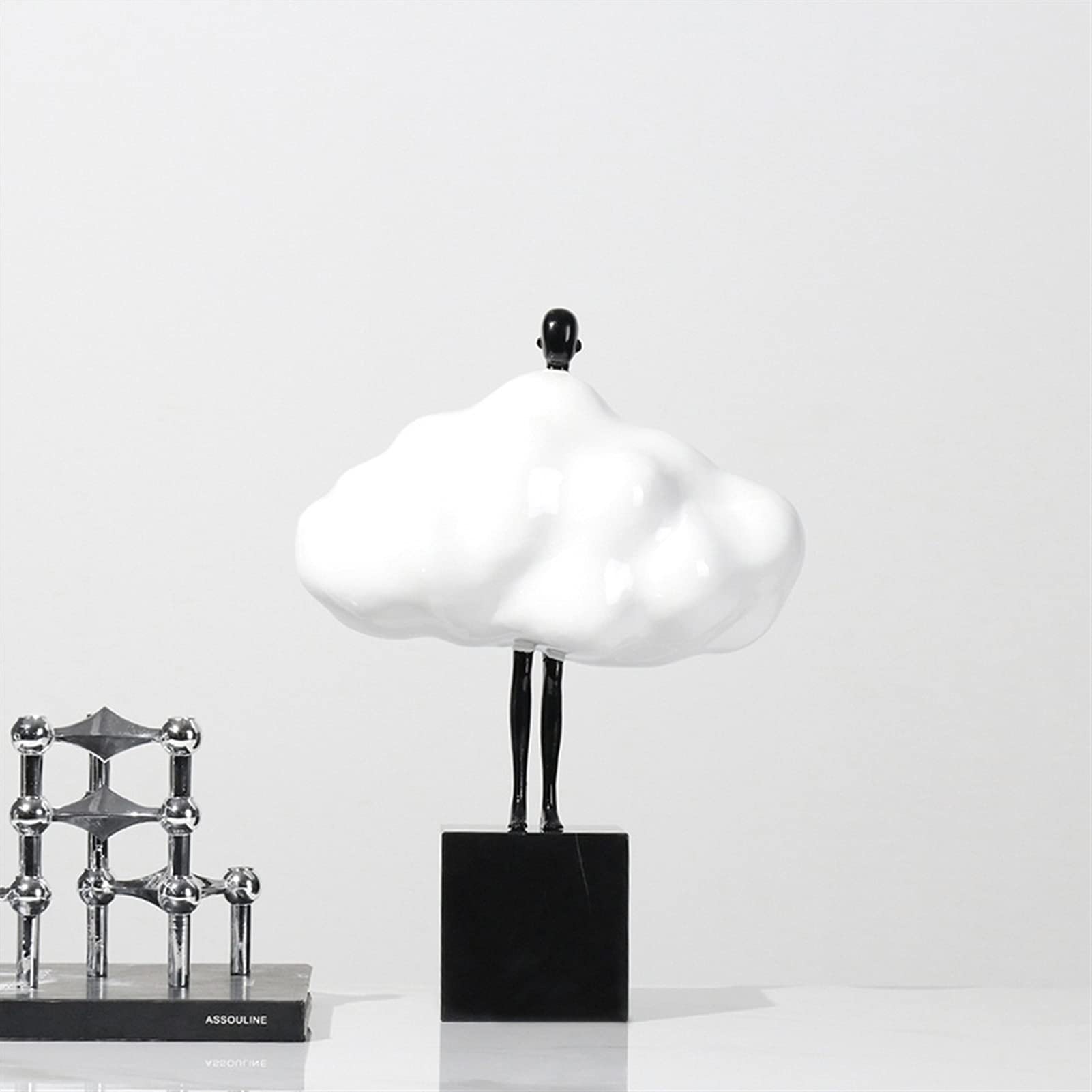 Estatua Escultura Arte Escultura nórdico Simple Moderno Creatividad Blanco Nube Resina Figura Escultura decoración Sala de Estar Estudio decoración Decoración del Hogar