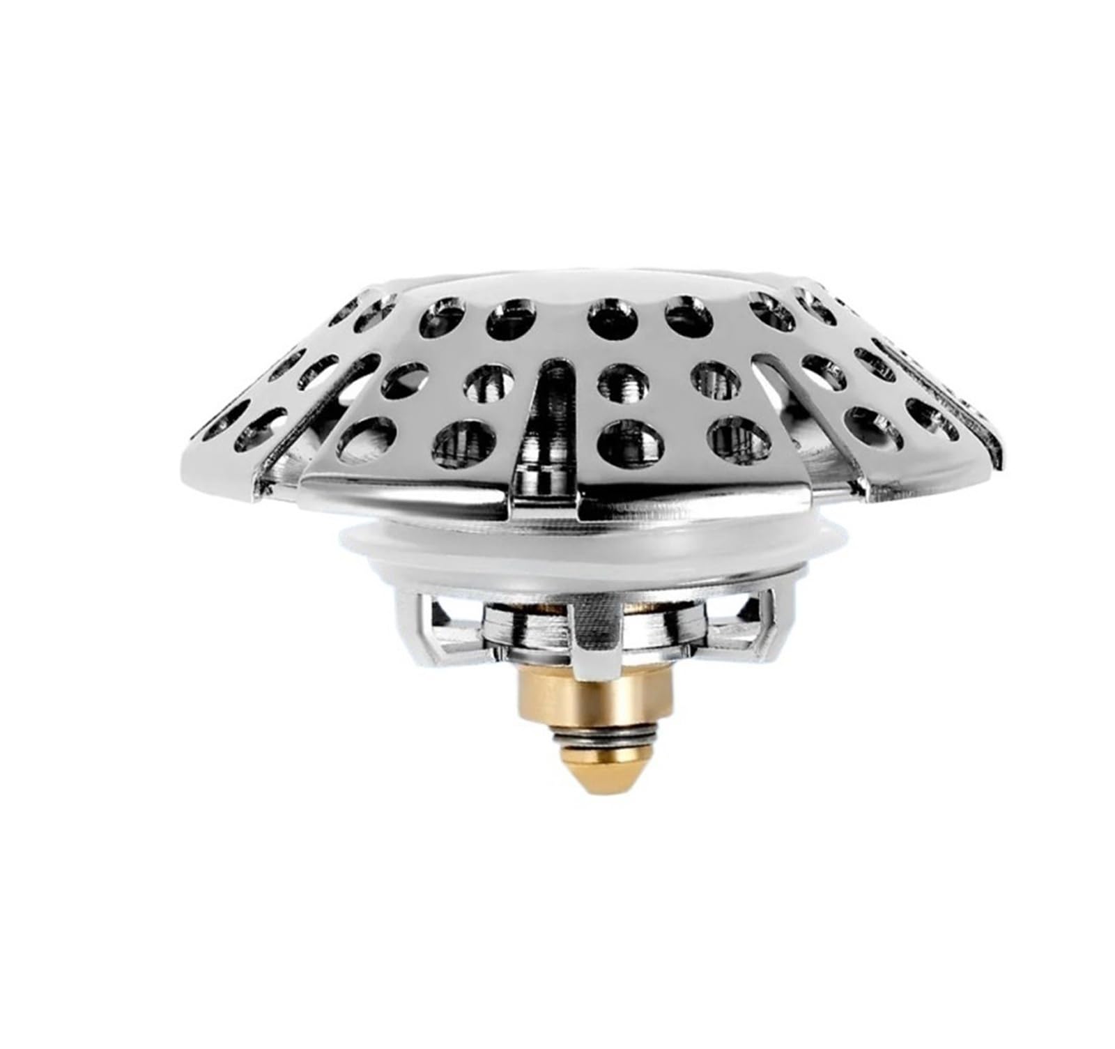 1pcs Bathtub Filter Sink 3 In 1 Leak-proof Pop Up Brass Strainer Drain Basket Stopping Blockage Bouncing Core Stopper Bathroom