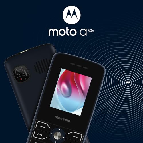 Motorola All-New A50 Dual Sim keypad Phone (with Voice Feature) | 1750 mAh Powerful Battery | 2 Years Replacement Warrenty| Rear Camera (Dark Blue) - Image 2