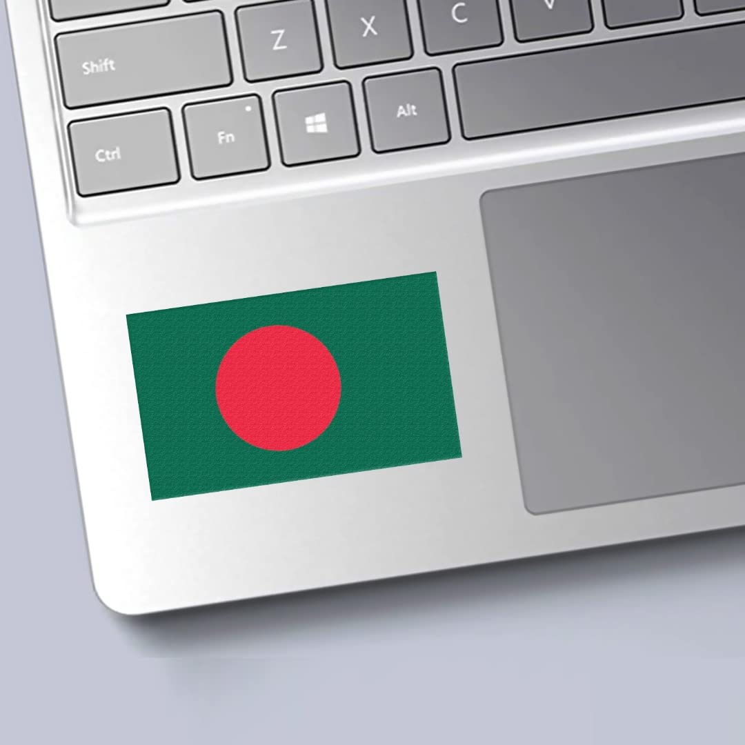 Pacco Da 4 Adesivi In Vinile Con Bandiera Del Bangladesh - Decorazione Per Auto, Computer Portatile, Valigia, IPad - Resistente E Impermeabile - 3