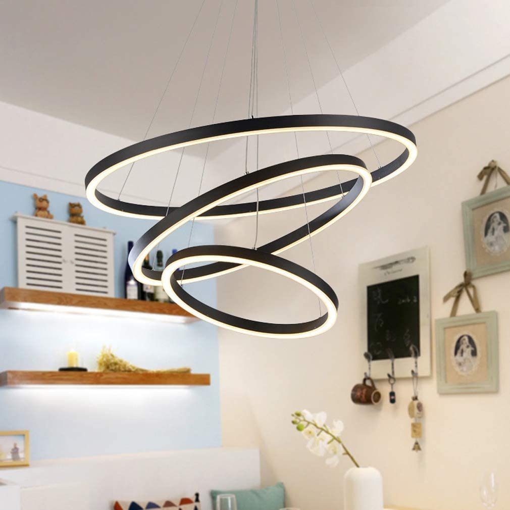 Suspension LED à intensité variable luminaire intérieur noir