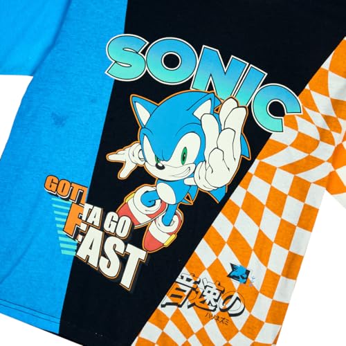 Sonic The Hedgehog Gotta Go Fast Crew Neck Short Sleeve Boy's Colorblock T-Shirt4