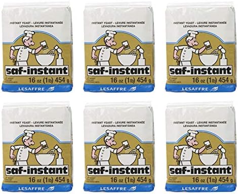LeSaffre Saf-Instant Yeast, Gold, 1 Pound, 6 Pack
