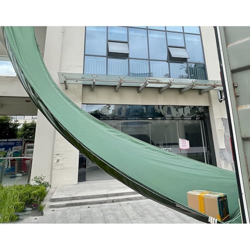 Canvas Chute, Heavy Duty Tarpaulin Cargo Handling Slides, Tear-Resistant Canvas Conveyorused, for Tall Buildings, Warehouse Unloading, Building(Green,2x16m)