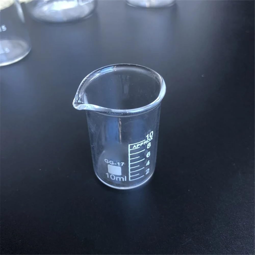 10 pezzi/set (5 ml-500 ml) becher in vetro for esperimenti di laboratorio for attrezzature Attrezzature da laboratorio