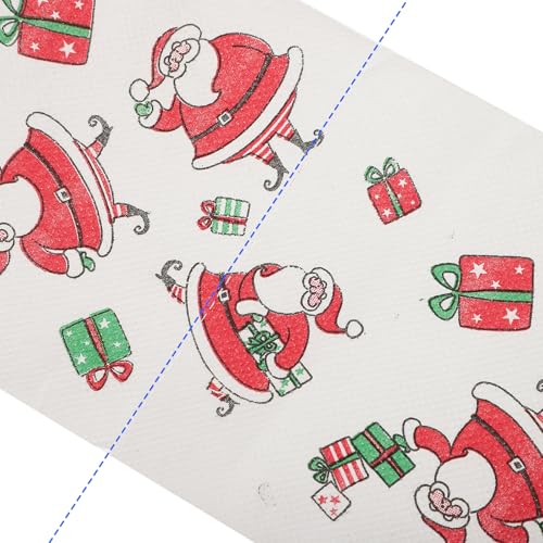 Papel higiénico navideño de doble capa GARVALON con dibujos de Papá Noel pack de 4 rollos 4