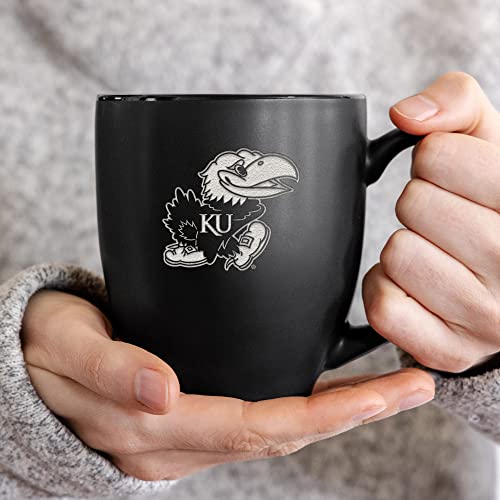 Image of Rico Industries NCAA Primary 15-Oz Personalized Matte Black Bistro Mug - for Hot or Cold Drinks