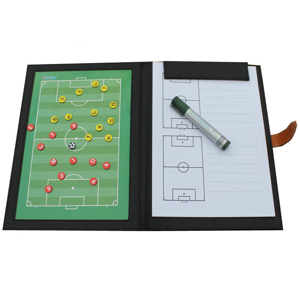 Carpeta Táctica de Fútbol con Imanes, Pizarra Entrenamiento 53x31cm