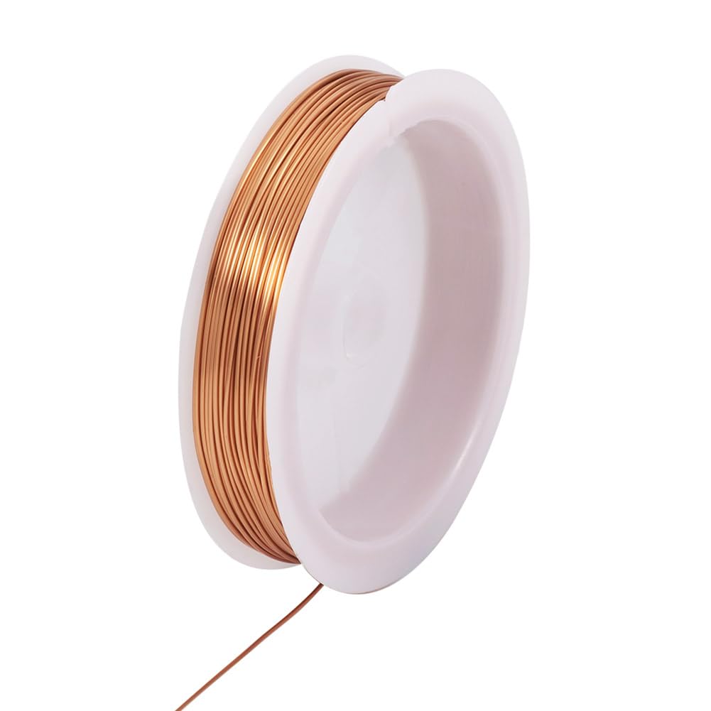 Cheriswelry 59 Feet Copper Wire Bendable Metal Wire 0.6mm Round Jewelry Beading Craft Wire for Jewelry Making, Wire Wrapping, Hobby Craft โ image 1