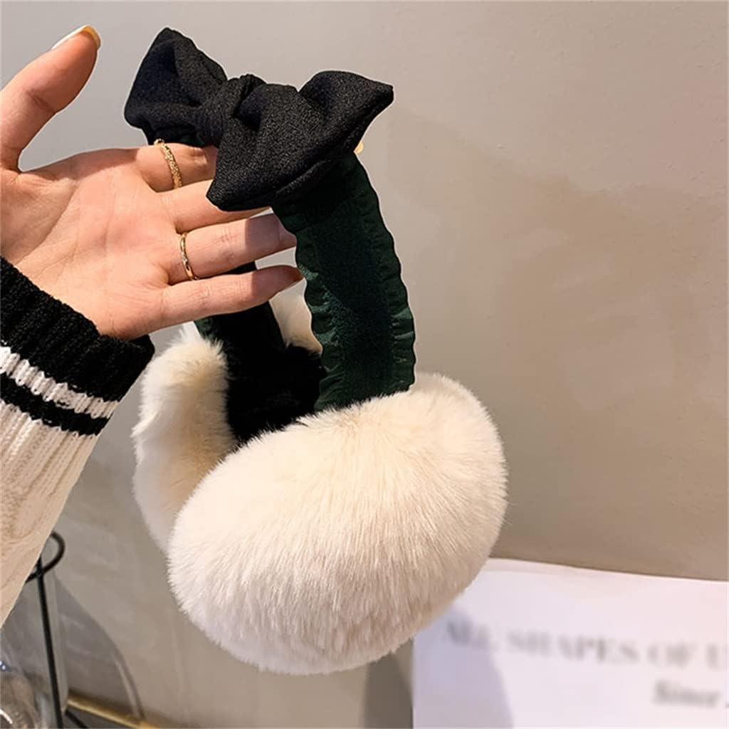 Retro Green Earmuffs Warm Women's Winter Cute Antifreeze Ear Protection Artifact