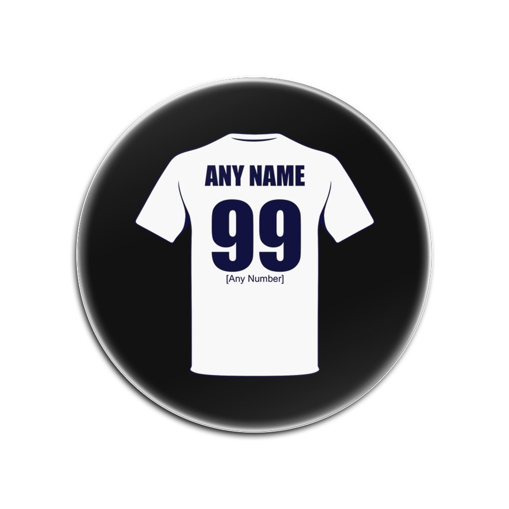 Personalised Gift - The Spurs Glass Round Coasters (Football Club Design Theme, Colour Options) - Any Name/Message on Your Unique Mat Pad - Lilywhites