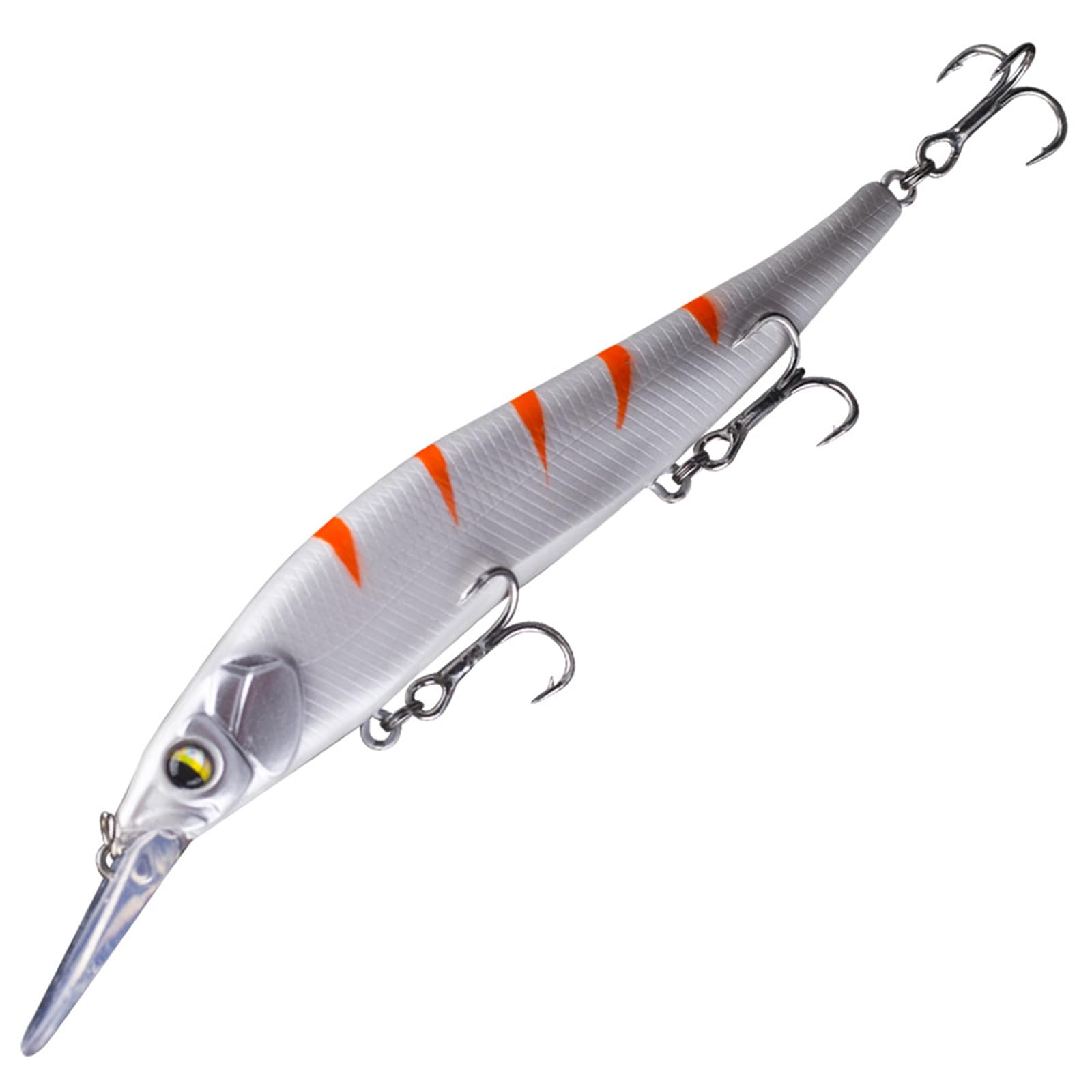 Jerkbait SOUUXIU Pour Bar – 13,5 Cm, 14,7 G, Hameçons Triples N°8, Flottant, Plongée 0-3 M – Yeux 3D, Couleur Réaliste