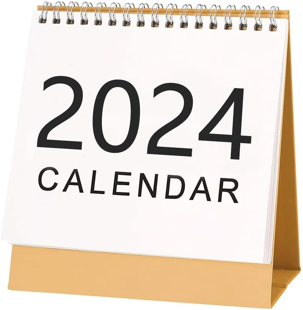 2024 Desktop Calendar Monthly Planner Daily Calendar Planner for Students, Office Workers, Housewives