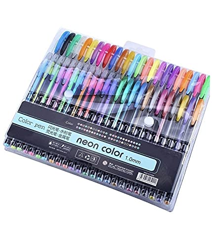 Taufa Factory 48 Pc Gel Pens Set Color Gel pens,Glitter, Metallic, Neon pens Set Good Gift for Coloring Kids Sketching Painting Taufa Factory 48 Pc Gel Pens Set Color Gel pens,Glitter, Metallic, Neon pens Set Good Gift for Coloring Kids Sketching Painting