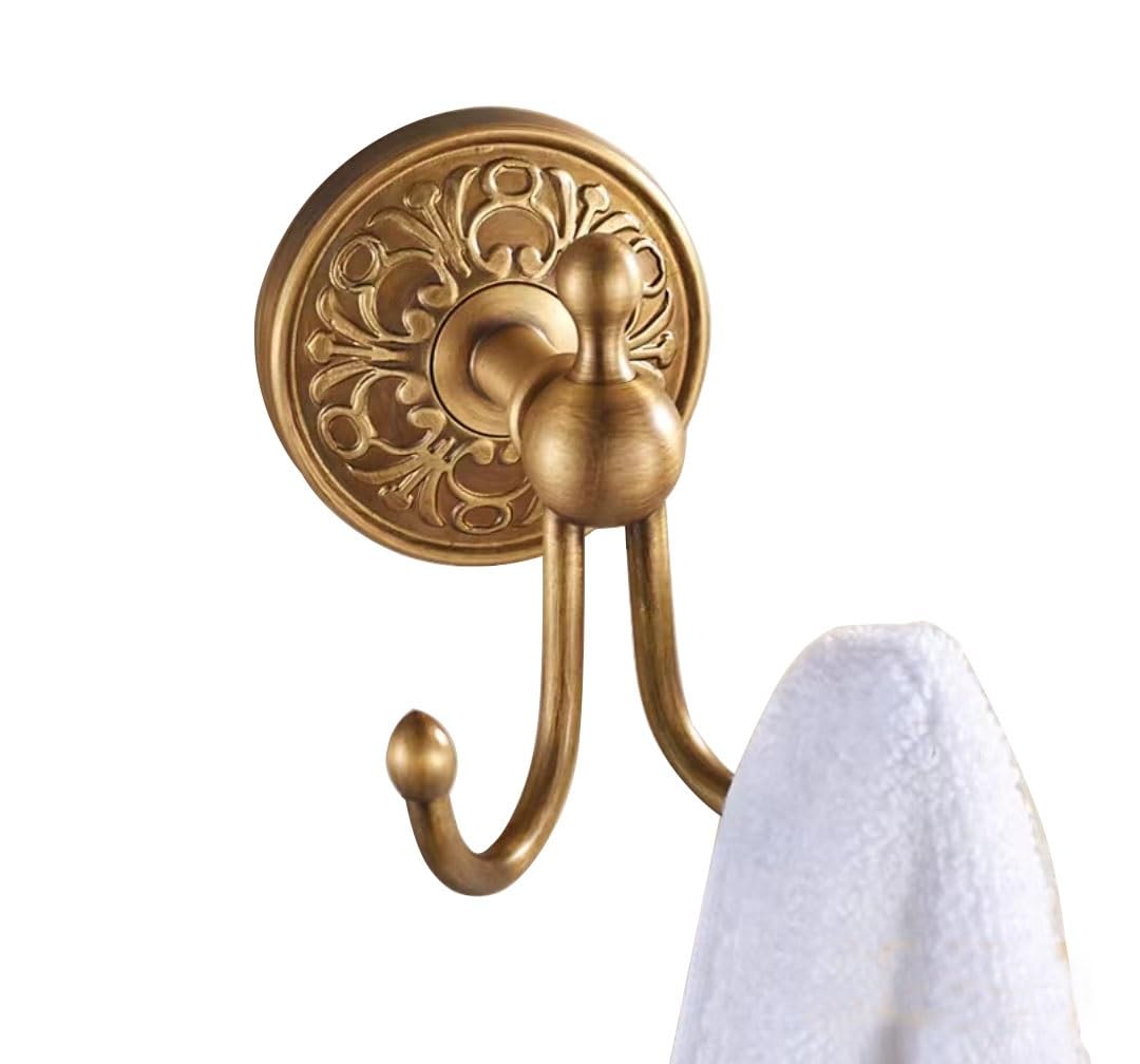 Lcanallyms I Wall Hooks, Durable Wall Coat Racks Clothes Hanging Rail Hanger Hookswall Mounted Gold/Black/Bronze Brushed Brass Robe Hooks Hook Key(I)