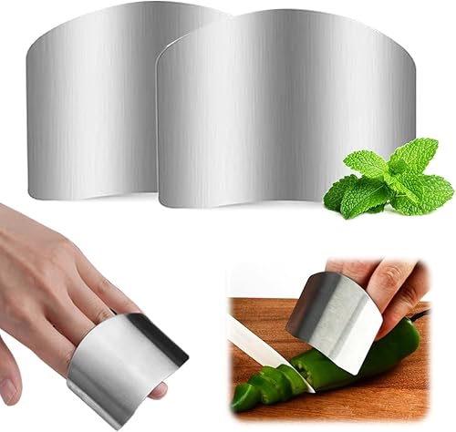 Miniatura 9 de Protector de dedos de acero inoxidable, protector de dedos mejorado 2025 para cortar alimentos, herramienta segura para cortar, cortar en cubitos y