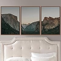 3 Piece Framed Canvas Wall Art Mountain Top Landscape Canvas Prints Home Artwork Decoration for Living Room,Bedroom - 16