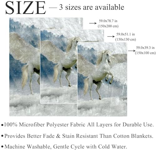 Couverture microfibre chaude et douce jeté de canapé licorne - 5