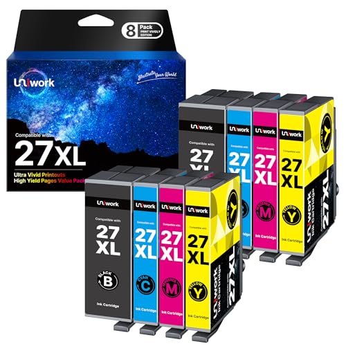 Cartouches Epson 27 XL Uniwork pour remplacer l'encre vide de votre Workforce