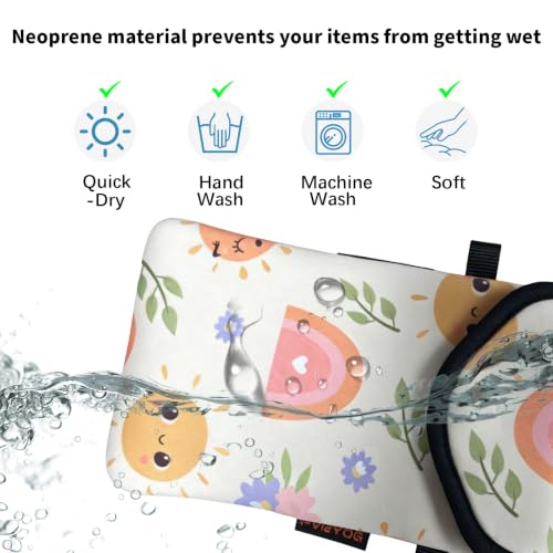 Image of Neoprene Phone Sleeve Pouch Case Bag for Men Women w /Crossbody Strap /Neck Lanyard for iPhone 17 /16 /15 /14 Pro Max, Samsung S25，Pixel 10