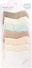 Kit 7 Pares Meia Lisa Semaninha Bebê Pimpolho Prematuro RN 0-6m Neutra (BR, Idade, 4 meses, 6 Meses)
