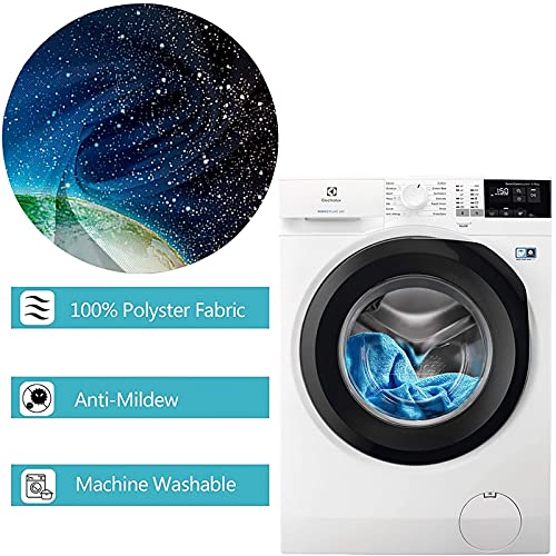 Rideau de douche 180x180cm polyester pour éviter moisissures motif espace